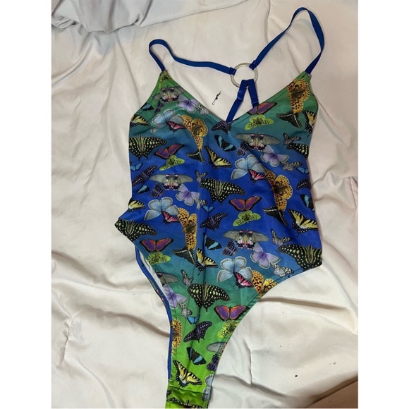 Club Exx/Dolls Kill Butterfly O-Ring bodysuit - NO SHRUG - Picture 6 of 6